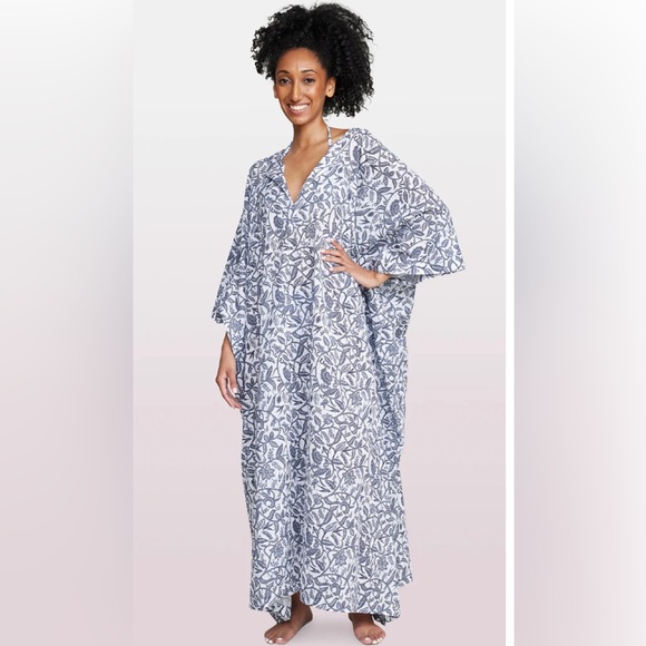 Liberty Justice Other - Liberty & Justice The Sis Bindu Boubou, NWT, Oversized XXL, Blue & White